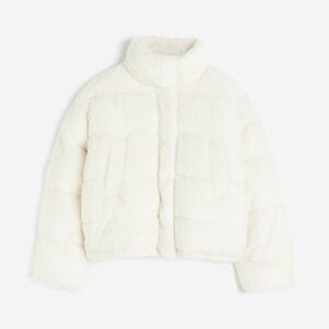H&M White Puffer Jacket - Large